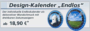 Design-Kalender "Uhr"