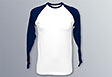 Kontrastfarbige Raglan�rmel und Halsauschnitt, Langarm