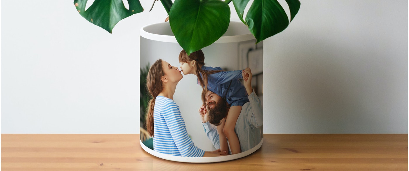 Blumentopf mit Foto gestalten & bedrucken