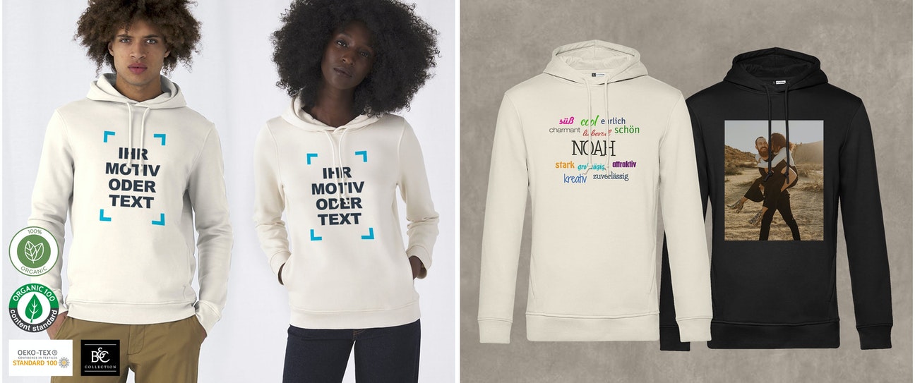Pullover mit Foto & Text bedrucken