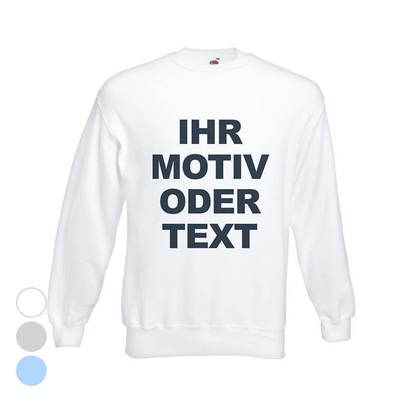 Pullover mit Foto & Text bedrucken