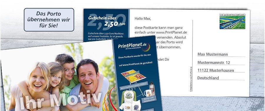 Postkarte Gestalten Kostenlos Versenden Printplanet