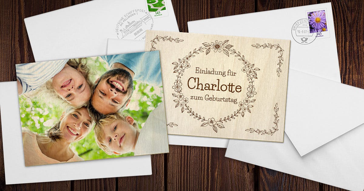 Holzpostkarte Personalisiert Bedrucken Printplanet