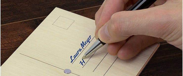 Holzpostkarte Personalisiert Bedrucken Printplanet