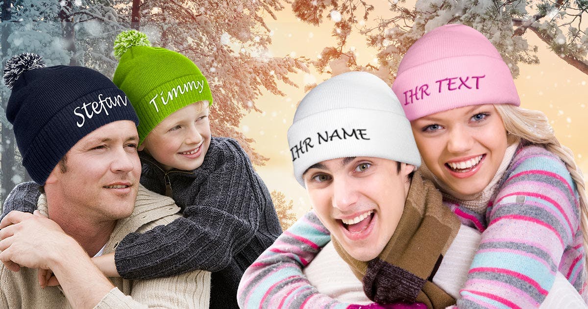 Lankater Unisex Individuelle Beanie Personalisierte Mit Text Gestickte Geschenke Winterm/ütze Warme Strickb/ündchen Cap