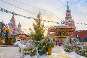 Weihnachtsmarkt am Roten Platz, Moskau