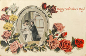 Valentinstag-Postkarte Vintage